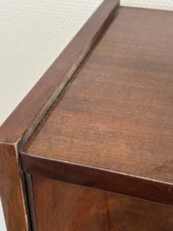 Vitrine bar polonaise vintage en placage de noyer – années 60