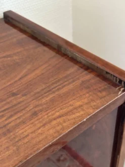 Vitrine bar polonaise vintage en placage de noyer – années 60