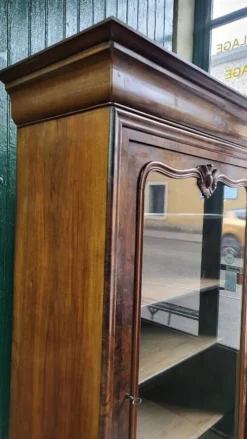 Vitrine bibliotheque 1 porte en noyer du XlXème siecle
