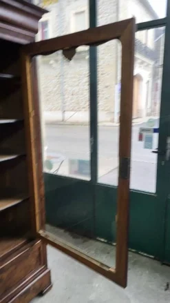 Vitrine bibliotheque 1 porte en noyer du XlXème siecle
