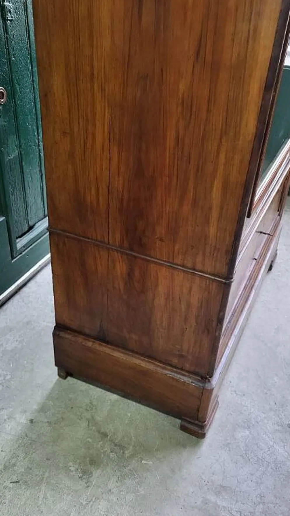 Vitrine bibliotheque 1 porte en noyer du XlXème siecle