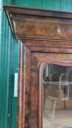 Vitrine bibliotheque 1 porte en noyer du XlXème siecle