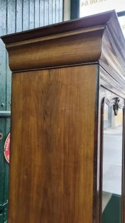 Vitrine bibliotheque 1 porte en noyer du XlXème siecle