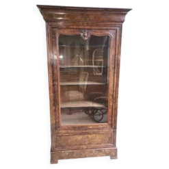 Vitrine bibliotheque 1 porte en noyer du XlXème siecle