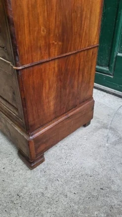 Vitrine bibliotheque 1 porte en noyer du XlXème siecle
