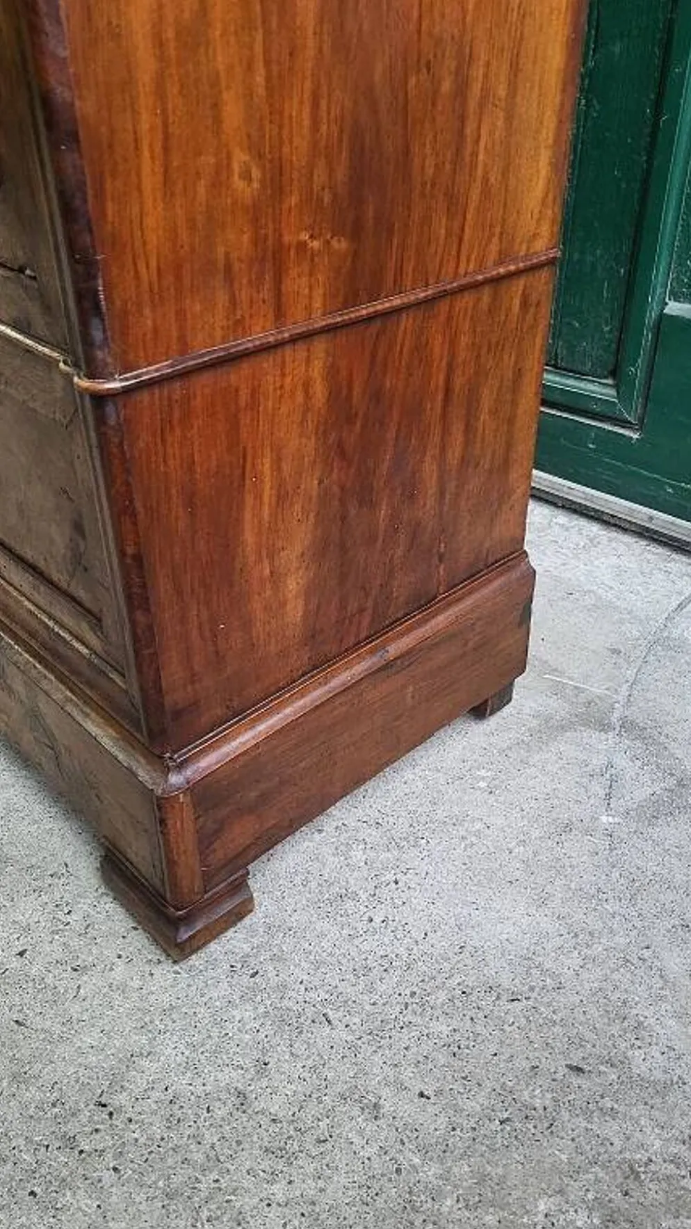 Vitrine bibliotheque 1 porte en noyer du XlXème siecle