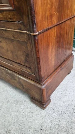 Vitrine bibliotheque 1 porte en noyer du XlXème siecle