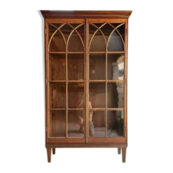 Vitrine bibliothèque 1900 en acajou
