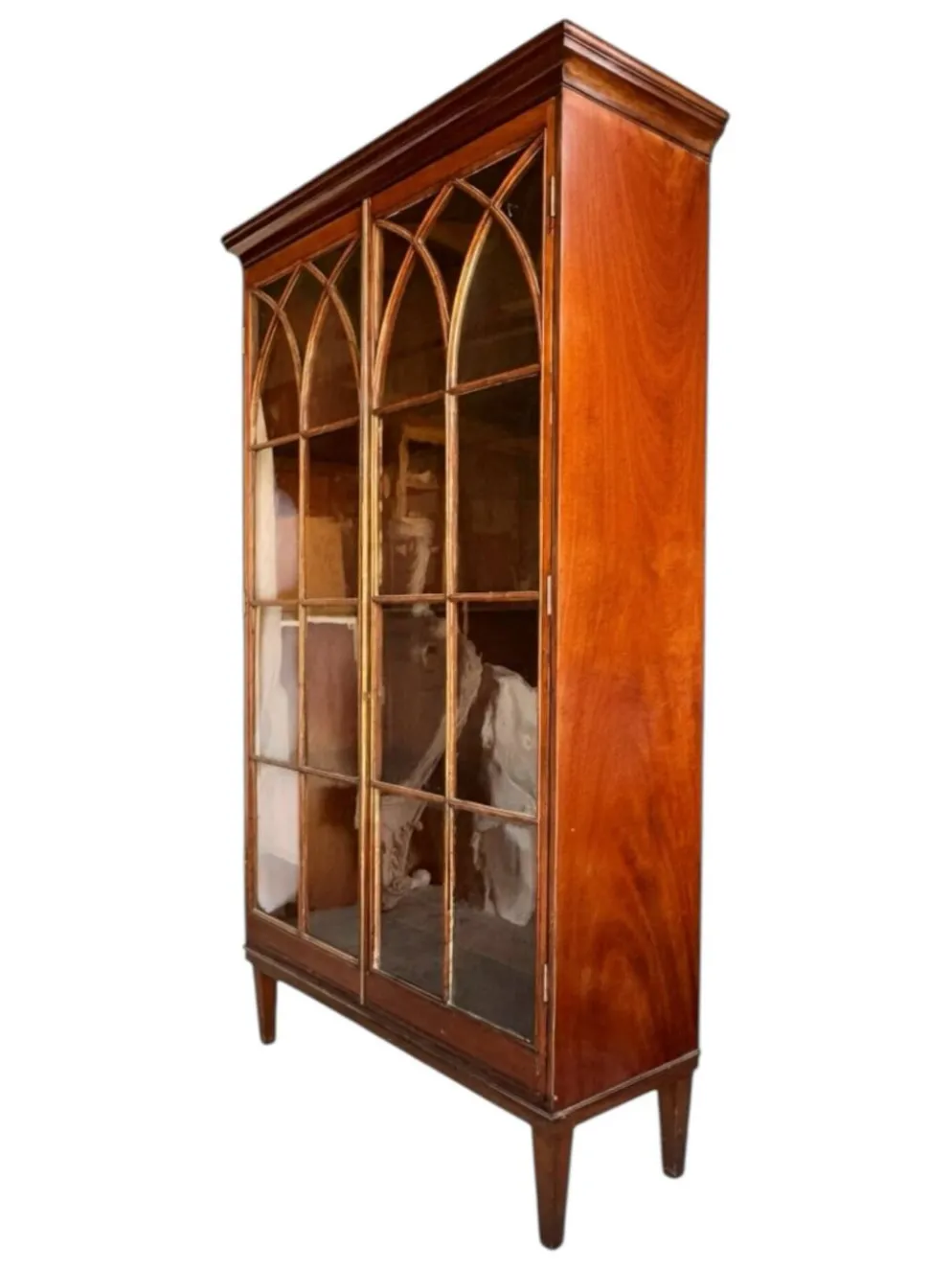 Vitrine bibliothèque 1900 en acajou