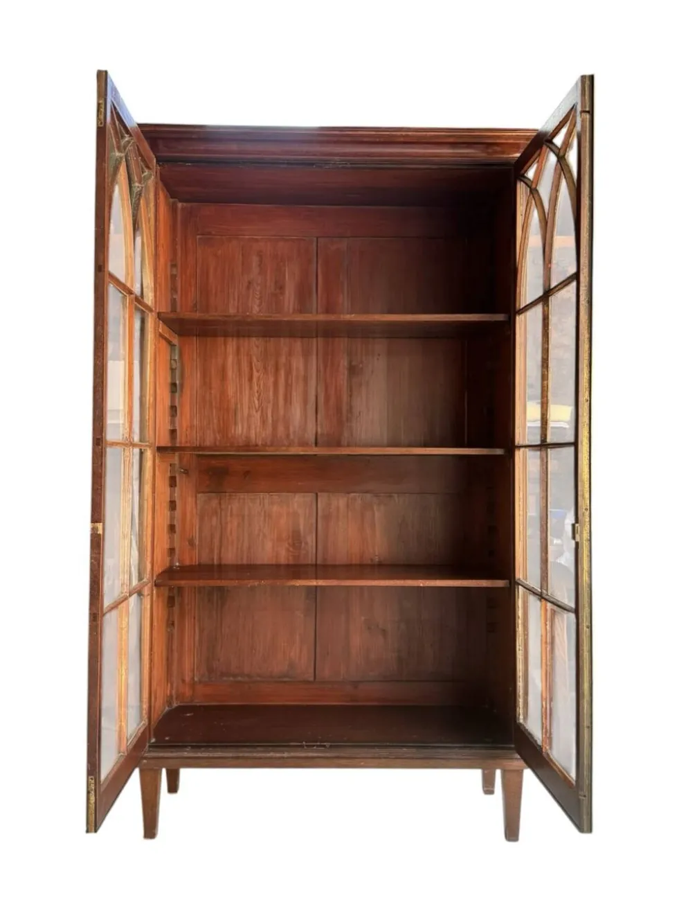 Vitrine bibliothèque 1900 en acajou