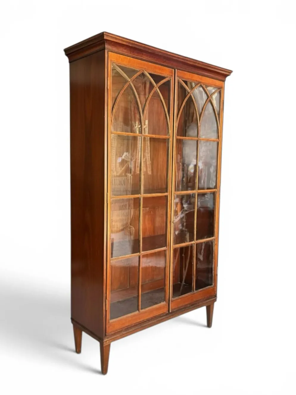 Vitrine bibliothèque 1900 en acajou