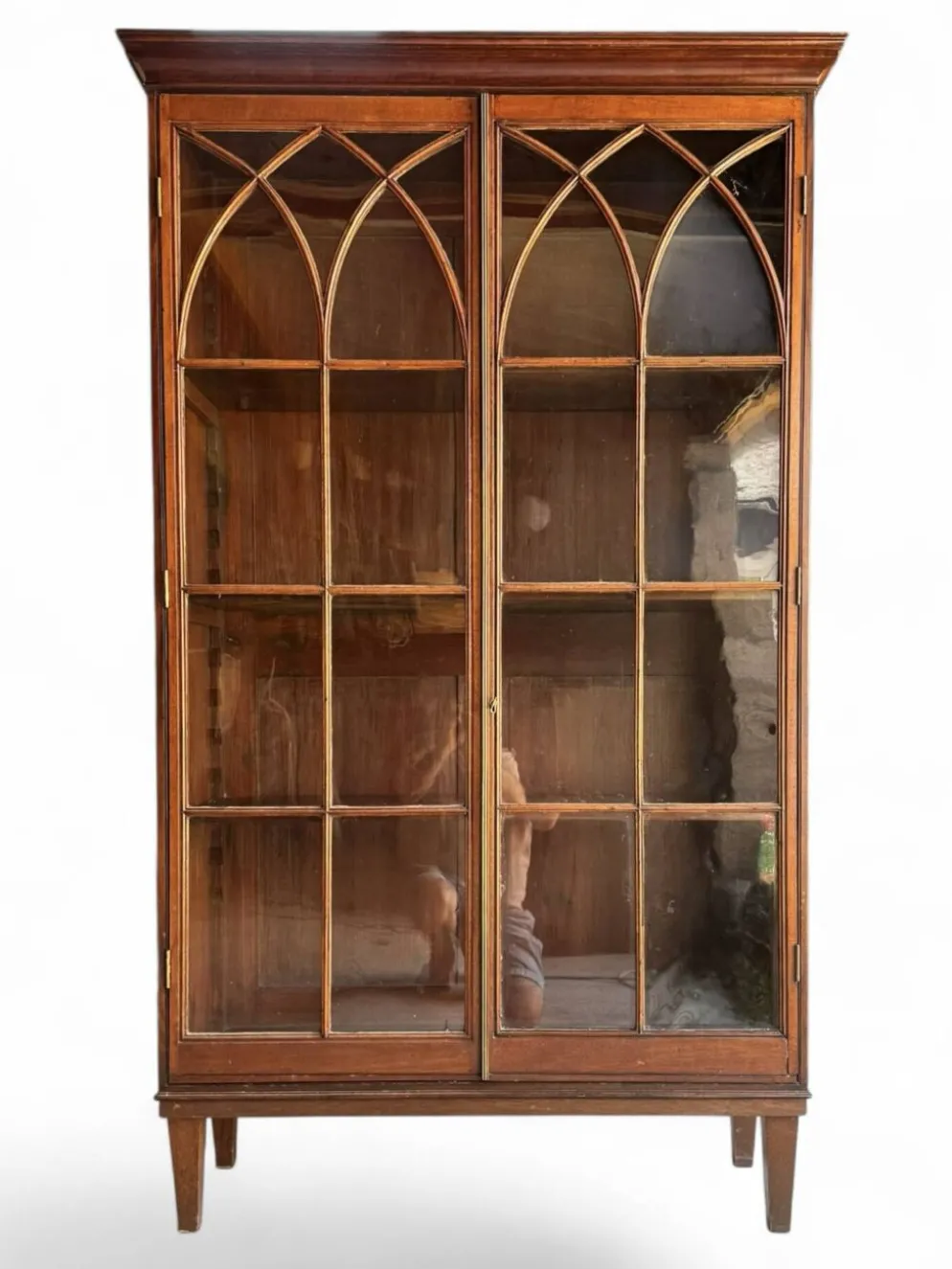 Vitrine bibliothèque 1900 en acajou