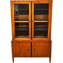 Vitrine Biedermeier en bois de cerisier, sud de l'Allemagne, 1830