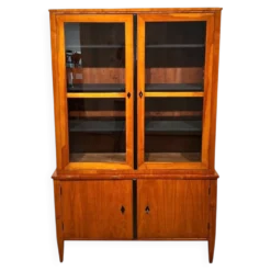 Vitrine Biedermeier en bois de cerisier, sud de l'Allemagne, 1830