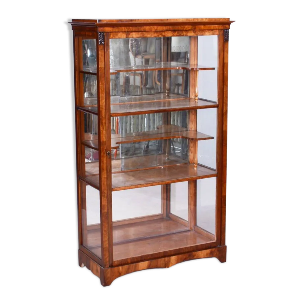 Vitrine Biedermeier en noyer, années 1830