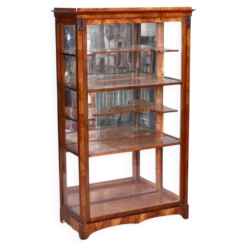 Vitrine Biedermeier tchèque en noyer et épicéa, années 1830