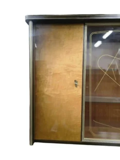 Vitrine/buffet/meuble mural vintage XL en bois