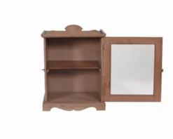 Vitrine chevet petit meuble rose vieux teck piece et patine d'origine inde