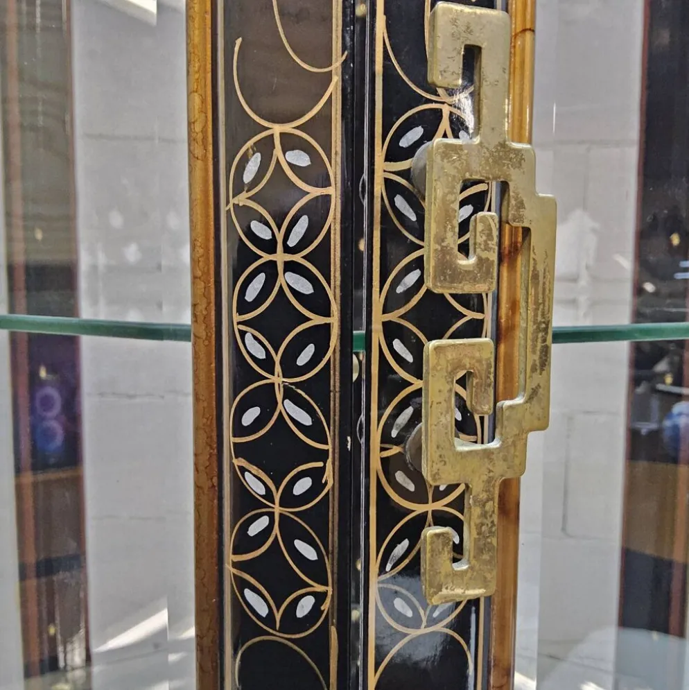 Vitrine chinoise vintage toit pagode (éclairage) asiatique