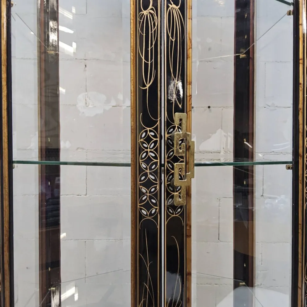 Vitrine chinoise vintage toit pagode (éclairage) asiatique