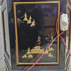 Vitrine chinoise vintage toit pagode (éclairage) asiatique