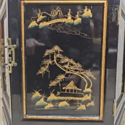 Vitrine chinoise vintage toit pagode (éclairage) asiatique