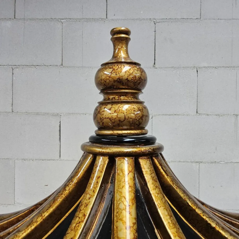Vitrine chinoise vintage toit pagode (éclairage) asiatique