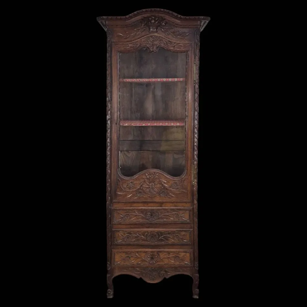Vitrine commode bonnetière normande du XIXème