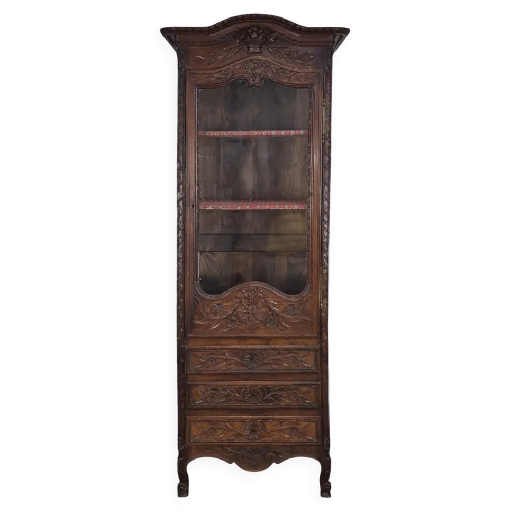 Vitrine commode bonnetière normande du XIXème