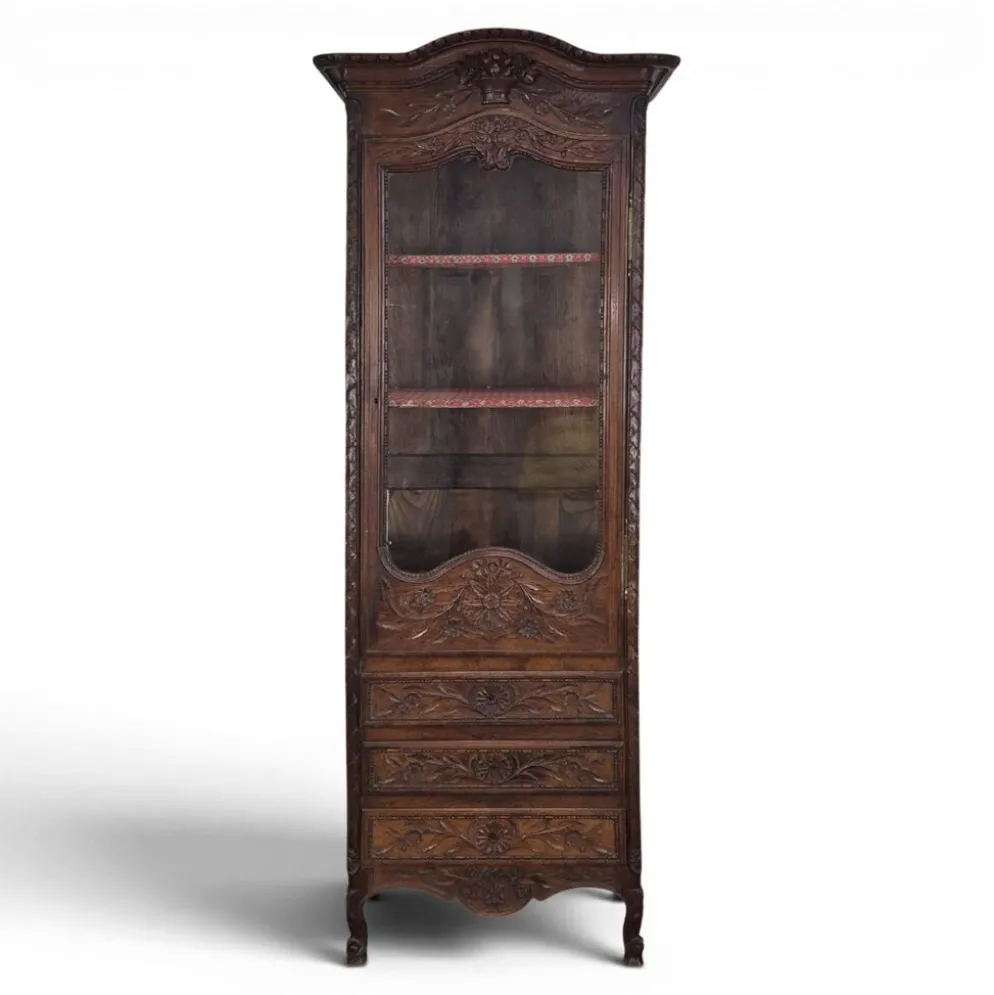Vitrine commode bonnetière normande du XIXème