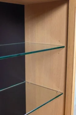 Vitrine, commode, buffet danois vintage en chêne, milieu du siècle