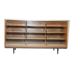 Vitrine, comptoir de magasin en teck, années 1950
