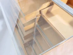 Vitrine, comptoir de magasin en teck, années 1950