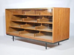 Vitrine, comptoir de magasin en teck, années 1950