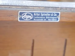 Vitrine, comptoir de magasin en teck, années 1950