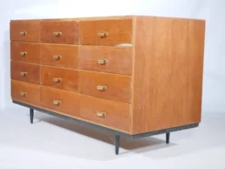 Vitrine, comptoir de magasin en teck, années 1950