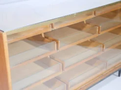 Vitrine, comptoir de magasin en teck, années 1950