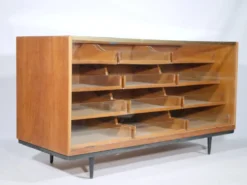 Vitrine, comptoir de magasin en teck, années 1950