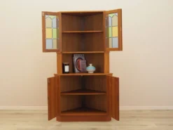 Vitrine d'angle en teck, Danemark, années 1960