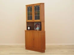 Vitrine d'angle en teck, Danemark, années 1960