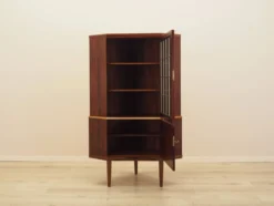 Vitrine d'angle, placage en bois de rose, Danemark années 1970
