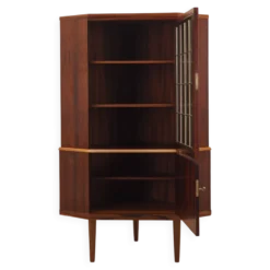 Vitrine d'angle, placage en bois de rose, Danemark années 1970