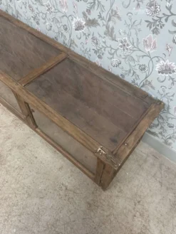 Vitrine de magasin ancienne en chêne (rénovée)