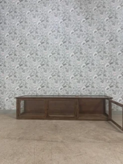 Vitrine de magasin ancienne en chêne (rénovée)