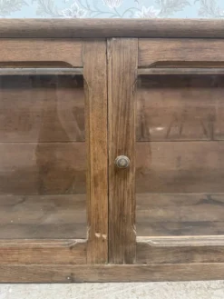 Vitrine de magasin ancienne en chêne (rénovée)