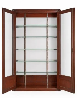 Vitrine de magasin Belle Époque – Chêne massif – Deux portes vitrées – Miro
