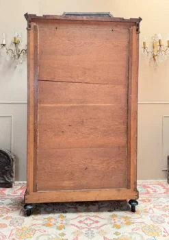 VITRINE DE PRÉSENTATION EN BOIS NOIRCI DE STYLE LOUIS XVI XIX EME SIÈC