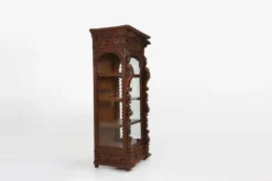Vitrine de style baroque en chêne, Belgique, années 1950
