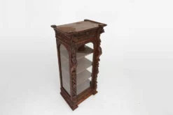 Vitrine de style baroque en chêne, Belgique, années 1950