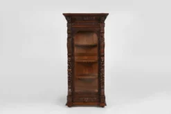 Vitrine de style baroque en chêne, Belgique, années 1950